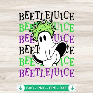 Boo Ghost Beetlejuice SVG file for cricut cutting machine