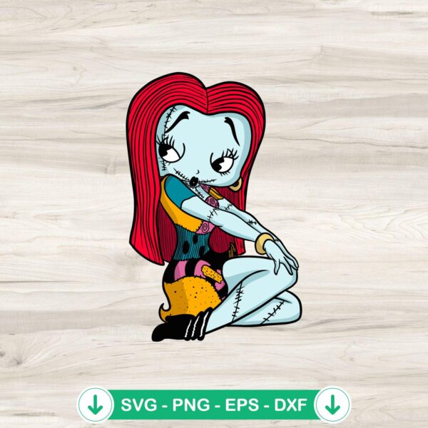 Betty Boop As Sally Skellington SVG file for cutting machines