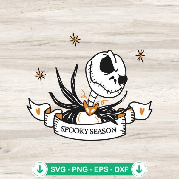 Jack Skellington spooky season svg file for cricut cutting machine