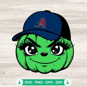 mockup-94808.jpg Grinch Arizona Diamondbacks Baseball SVG file, funny MLB team cut file