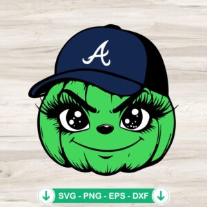 mockup-94811.jpg Grinch Atlanta Braves MLB baseball SVG file for cutting machines