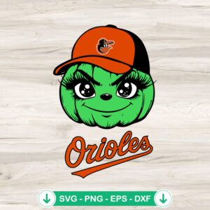mockup-94826.jpg Grinch Pumpkin Baltimore Orioles Baseball svg file for cutting machine
