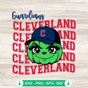 mockup-94838.jpg Grinch Pumpkin Cleveland Guardians baseball SVG file for cutting