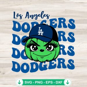mockup-94844.jpg Grinch Dodgers Baseball SVG file for cutting machine