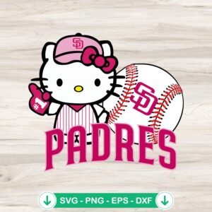 mockup-95123.jpg Hello Kitty Pink San Diego Padres SVG file for cutting machines