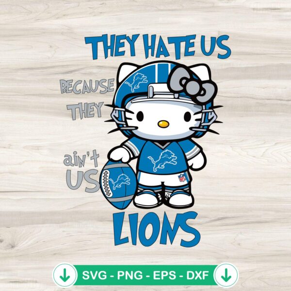 Hello Kitty Detroit Lions NFL SVG file for cutting machine