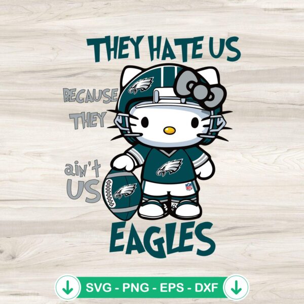 Hello Kitty Eagles SVG file for Cricut cutting machine