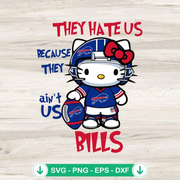 Hello Kitty Buffalo Bills SVG file, cricut svg cutting file
