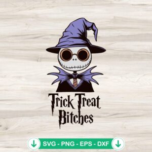 mockup-95569.jpg Trick Treat Bitches Jack Skellington Harry Potter SVG file