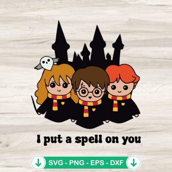 I Put A Spell On You SVG file, Harry Potter cut file, Cricut SVG