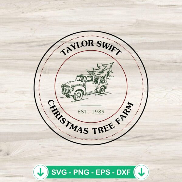 Christmas Tree Farm Badge SVG file for Cricut cutting machine