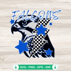 mockup-95954.jpg Falcons Mascot Lightning Bolt SVG file and cutting file