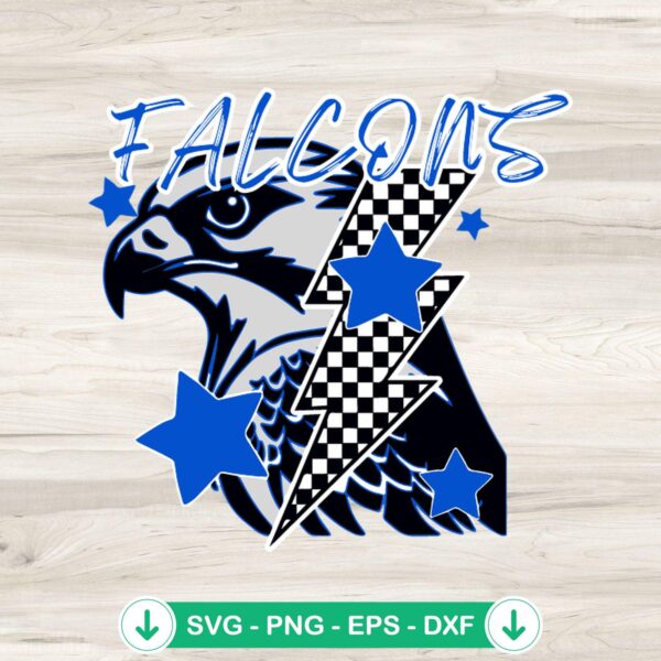 mockup-95954.jpg Falcons Mascot Lightning Bolt SVG file and cutting file