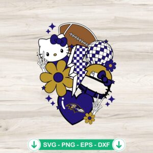 Baltimore Ravens Kitty NFL SVG file for cricut cutting machine