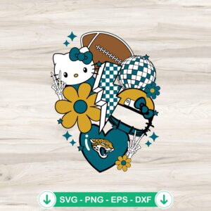 Jacksonville Jaguars Hello Kitty SVG file for cutting machine