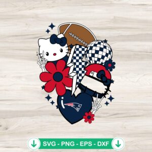 New England Patriots Hello Kitty NFL SVG file for cutting machines
