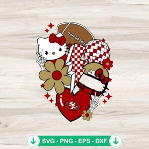 San Francisco 49ers Hello Kitty SVG file, cricut svg cutting file