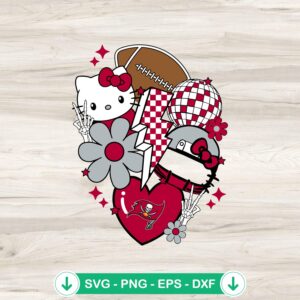 Tampa Bay Buccaneers Hello Kitty svg file, cricut svg, cutting file