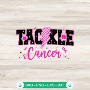 mockup-97034.jpg Tackle Breast Cancer SVG file, pink football player cutting file