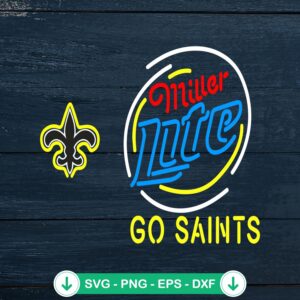 mockup-97506.jpg Miller Lite Beer Saints Neon Logo SVG file for cutting machines