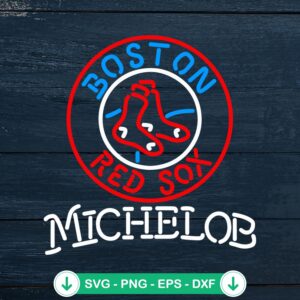 mockup-97565.jpg Boston Red Sox Michelob Beer neon logo SVG file for cutting
