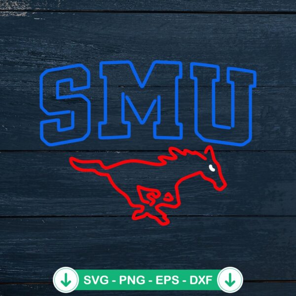 mockup-97572.jpg SMU Mustangs football neon logo svg file for cricut cutting