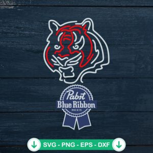 mockup-97598.jpg LSU Tigers Football Pabst Blue Ribbon neon svg file, cricut svg cutting file