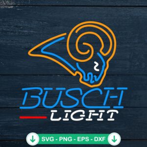 mockup-97603.jpg Los Angeles Rams Busch Light Neon logo svg file for cricut cutting