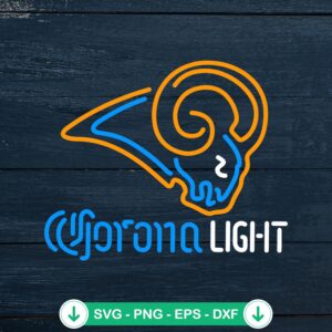 mockup-97604.jpg Los Angeles Rams Corona Light Neon SVG cut file