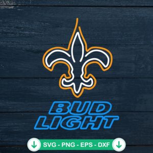 mockup-97609.jpg New Orleans Saints Bud Light Neon SVG file for cutting machines