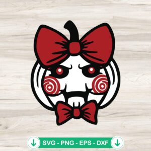 Halloween Jigsaw Pumpkin Bow SVG file for Cricut cutting machine