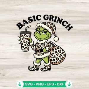 Leopard Grinch SVG file for Cricut cutting machines
