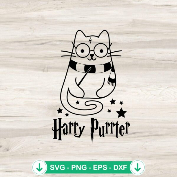 Funny Harry Purrter SVG file for Cricut cutting machine