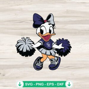 Colorado Rockies Daisy Duck Cheerleader SVG file for cutting machines