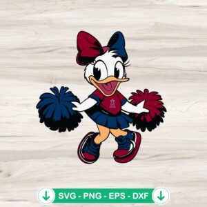 Los Angeles Angels Daisy Duck Cheerleader SVG file for Cricut