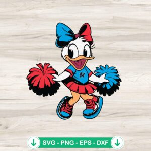 Miami Marlins Daisy Duck SVG file, cricut svg cutting file