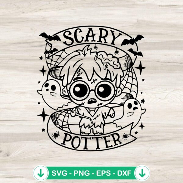 Cute Scary Harry Potter SVG file for cutting machines