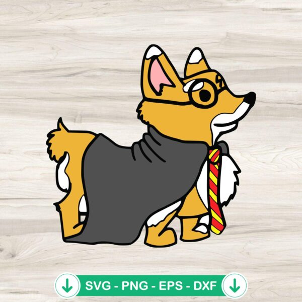 Harry Potter Corgi Dog SVG file for cutting machine