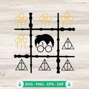 mockup-98744.jpg Harry Potter Tic Tac Toe SVG file, cricut svg cutting file