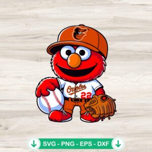 mockup-98778.jpg Elmo Sesame Street baseball SVG file for Cricut cutting machine
