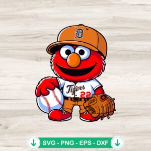 mockup-98796.jpg Sesame Street Detroit Tigers Baseball svg file for cricut