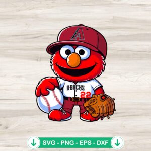 mockup-98802.jpg Sesame Street Arizona Diamondbacks Baseball SVG cut file
