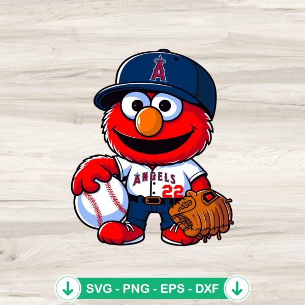 Sesame Street Angels Baseball SVG file for Cricut cutting machine