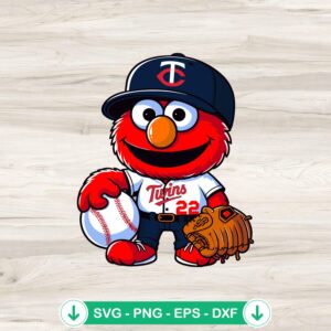 Sesame Street Minnesota Twins SVG file for Cricut cutting