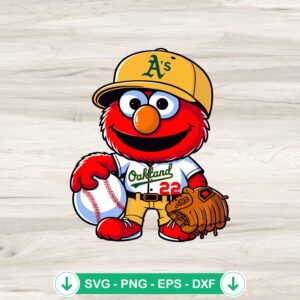 mockup-98829.jpg Oakland Athletics Elmo SVG file for Cricut cutting files