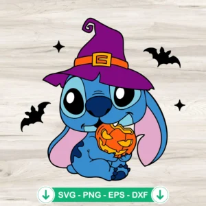 Baby Stitch Halloween SVG file for Cricut cutting machine