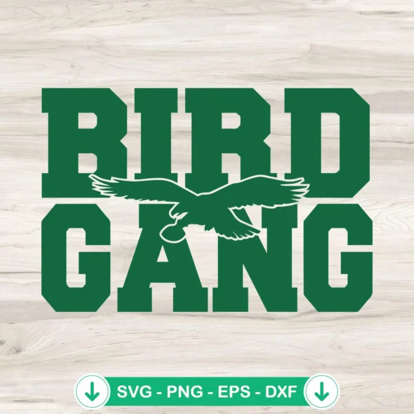 Bird-Gang-Eagle-Football-SVGjpg.webp Bird Gang Eagle Football SVG file for Cricut cutting machines