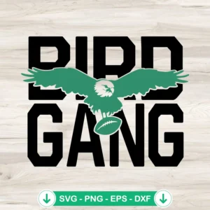 Bird-Gang-SVGjpg.webp Bird Gang SVG file for eagle football theme, cricut cut file