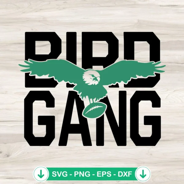 Bird-Gang-SVGjpg.webp Bird Gang SVG file for eagle football theme, cricut cut file