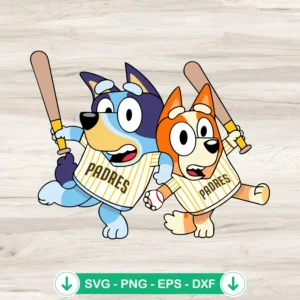 Bluey Bingo San Diego Padres svg file for cricut cutting machine
